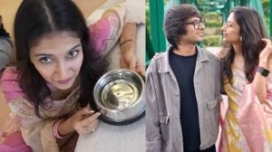 सौरभ जोशी की पत्नी अवंतिका ने पिया कुत्ते के कटोरे से पानी। ट्रोल होने पर दी सफाई